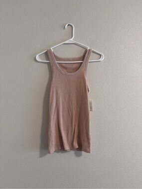 NWT aerie Ribbed Scoop Tank Top - Dusty Mauve